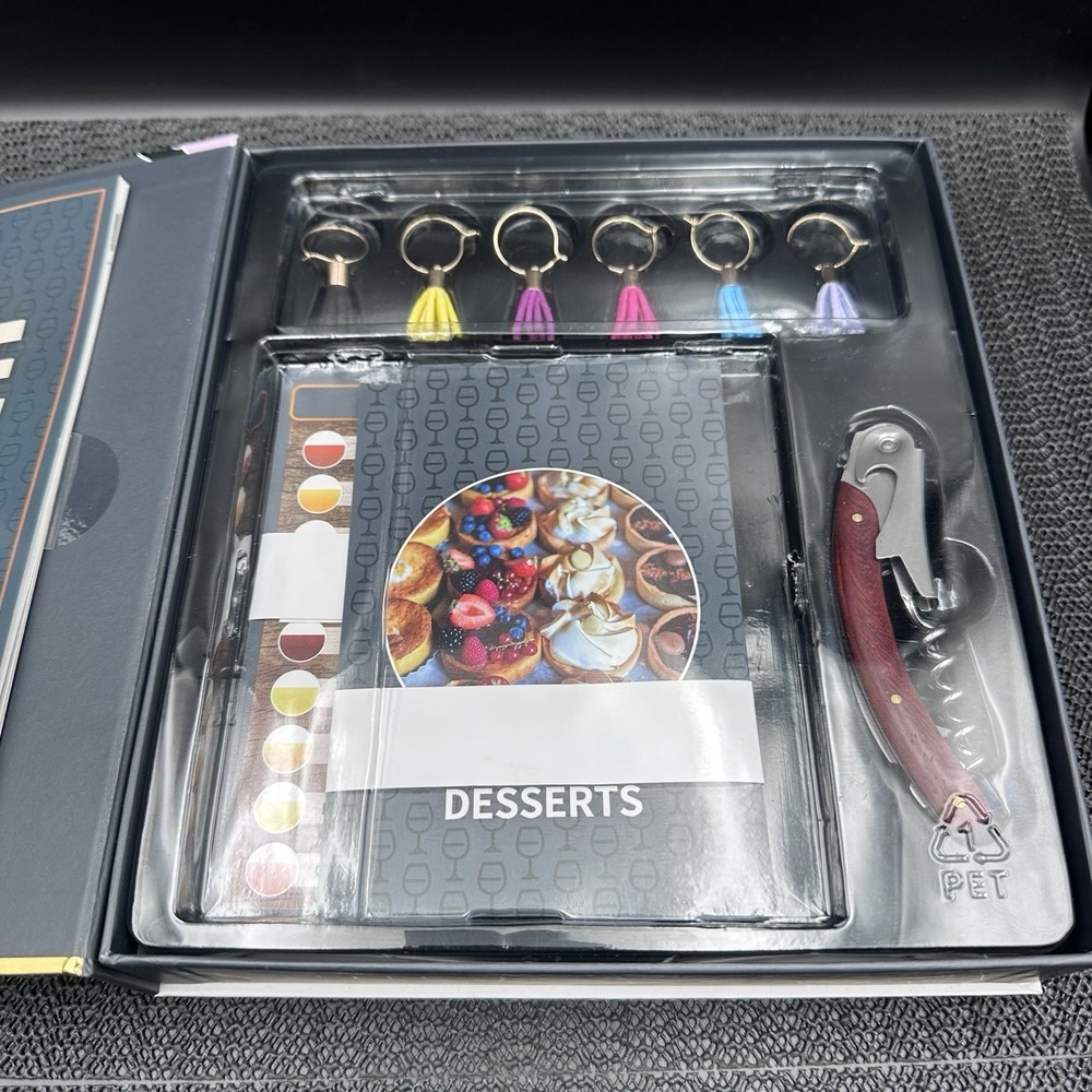 SpiceBox Ultimate Wine Lover's Gift Set Open Box Complete Wine Guide & Charms. - Picture 7 of 9